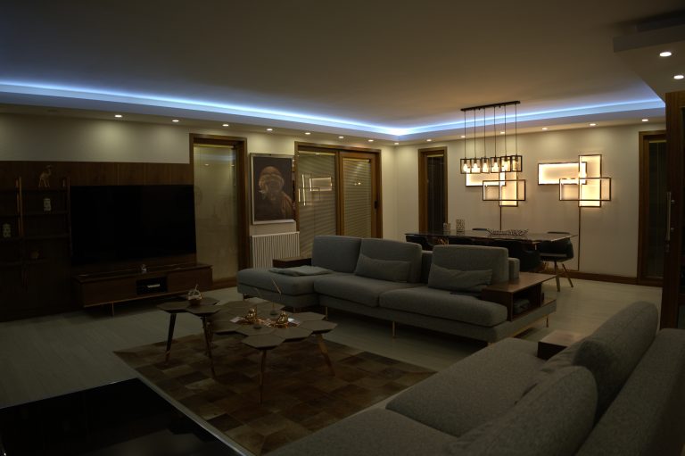 Batıkent anahtar teslim dubleks villa salon görünümü